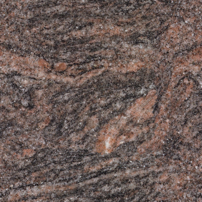 Liegestein Herzform aus Premium Black Granit mit Rosenornament