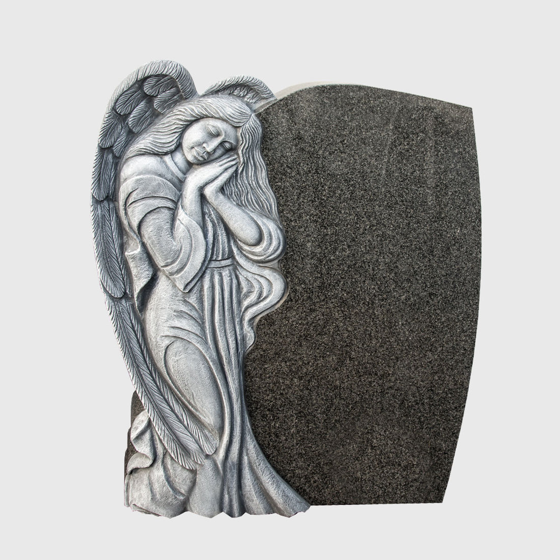 Grabstein aus Impala Granit mit Engel