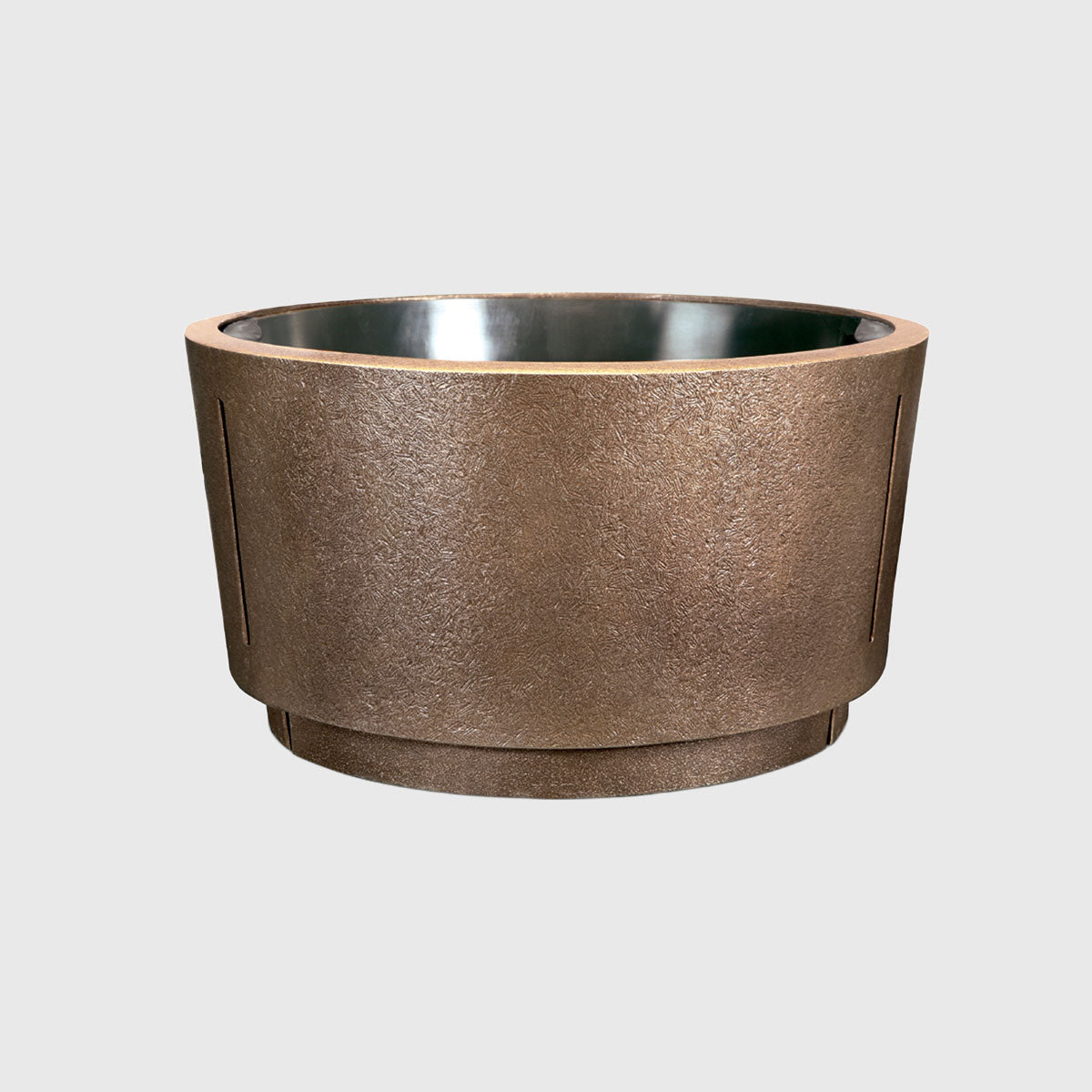 Bronzeschale mit Blumeneinsatz für Grabgestaltung, 31 cm Durchmesser und 14 cm Höhe, auch in 26 cm erhältlich.