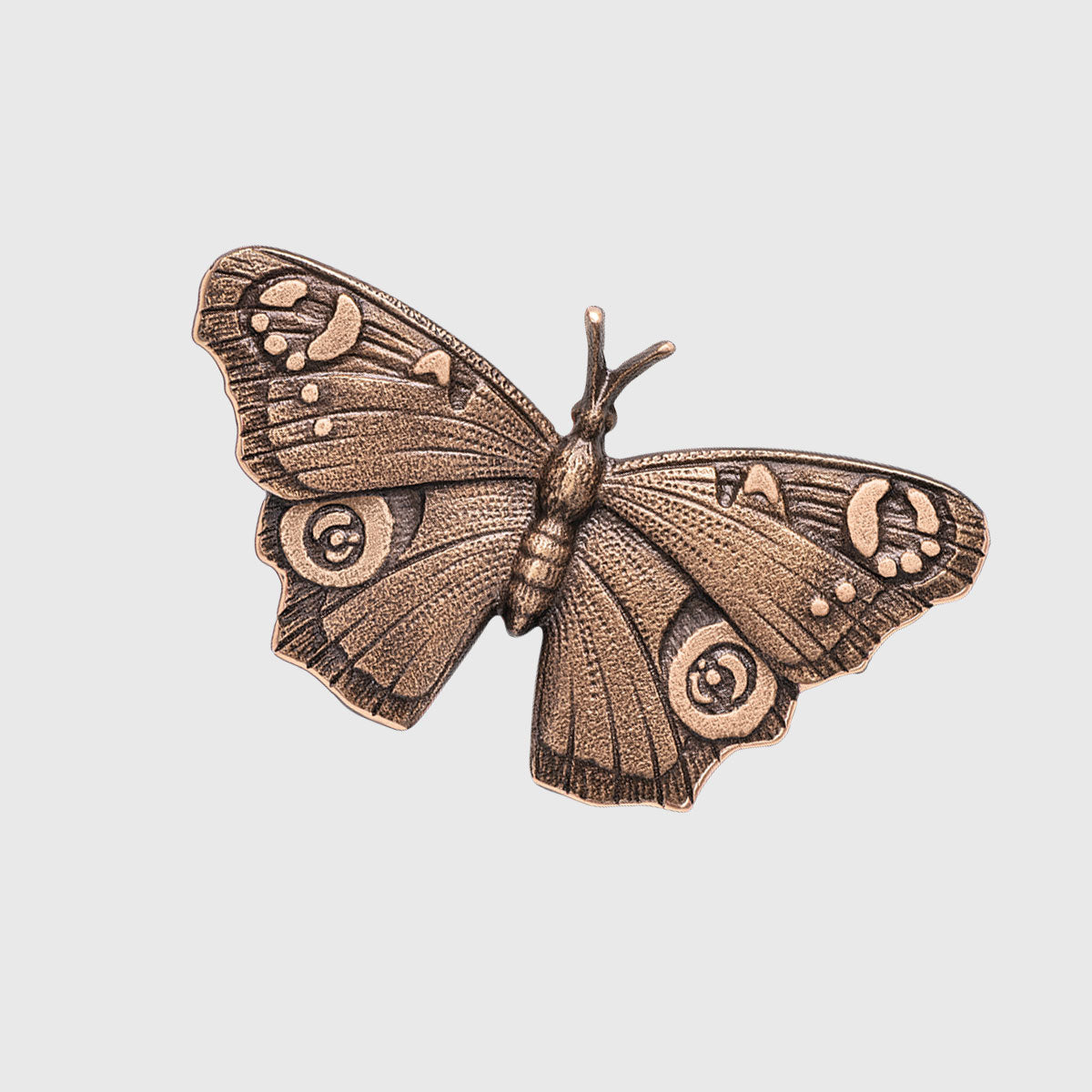 Schmetterling Tagpfauenauge Grabornament Bronze oder Aluminium für Grabstein