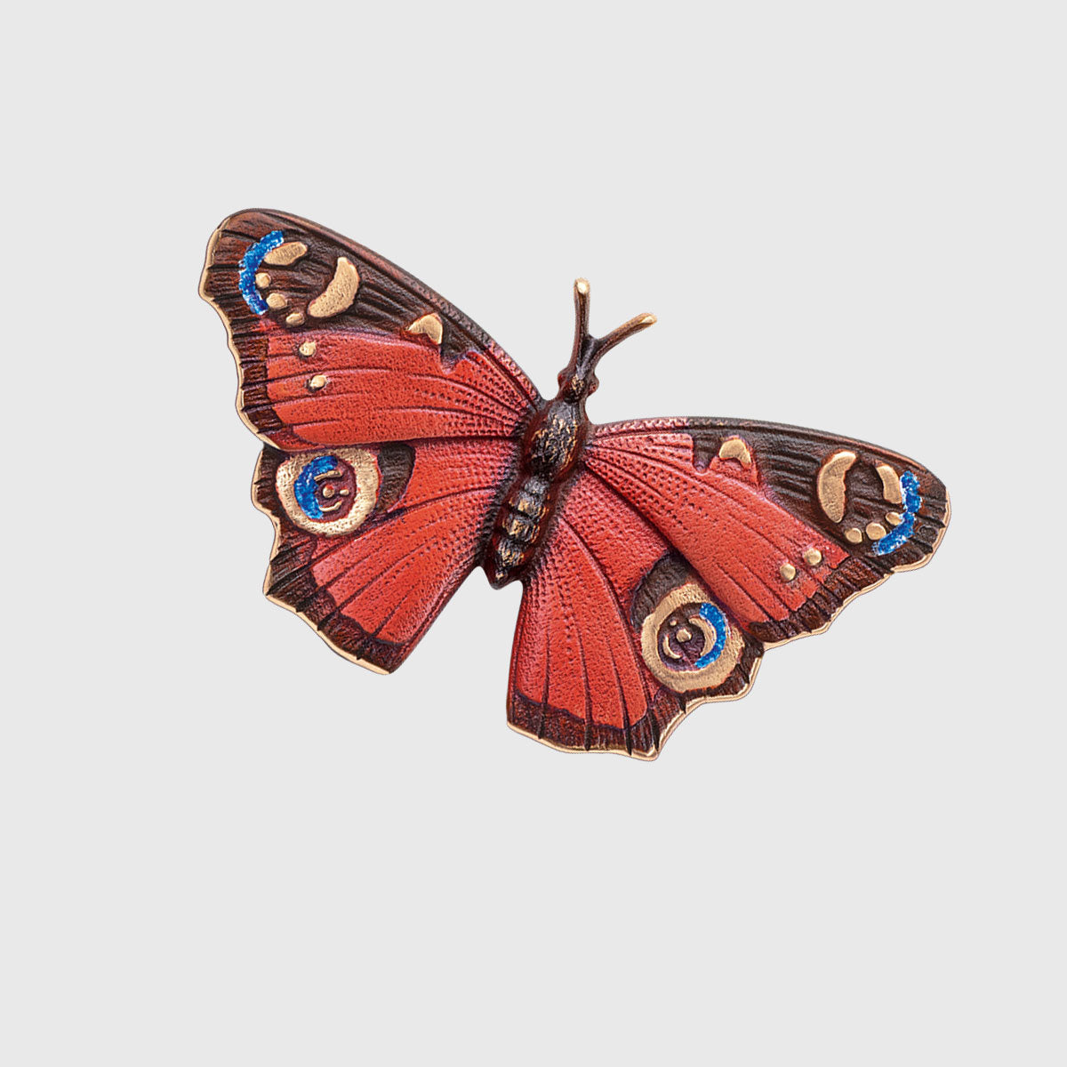 Schmetterling Tagpfauenauge Grabornament Bronze oder Aluminium für Grabstein