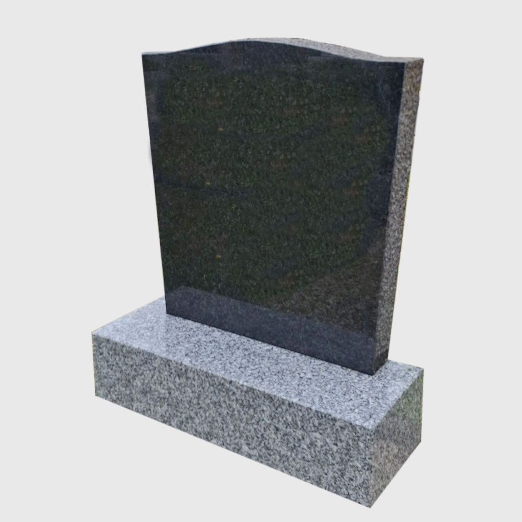 Grabstein Angola Nero mit Sockel aus Tarn Granit kaufen – stilvolles Grabmal aus hochwertigem Naturstein