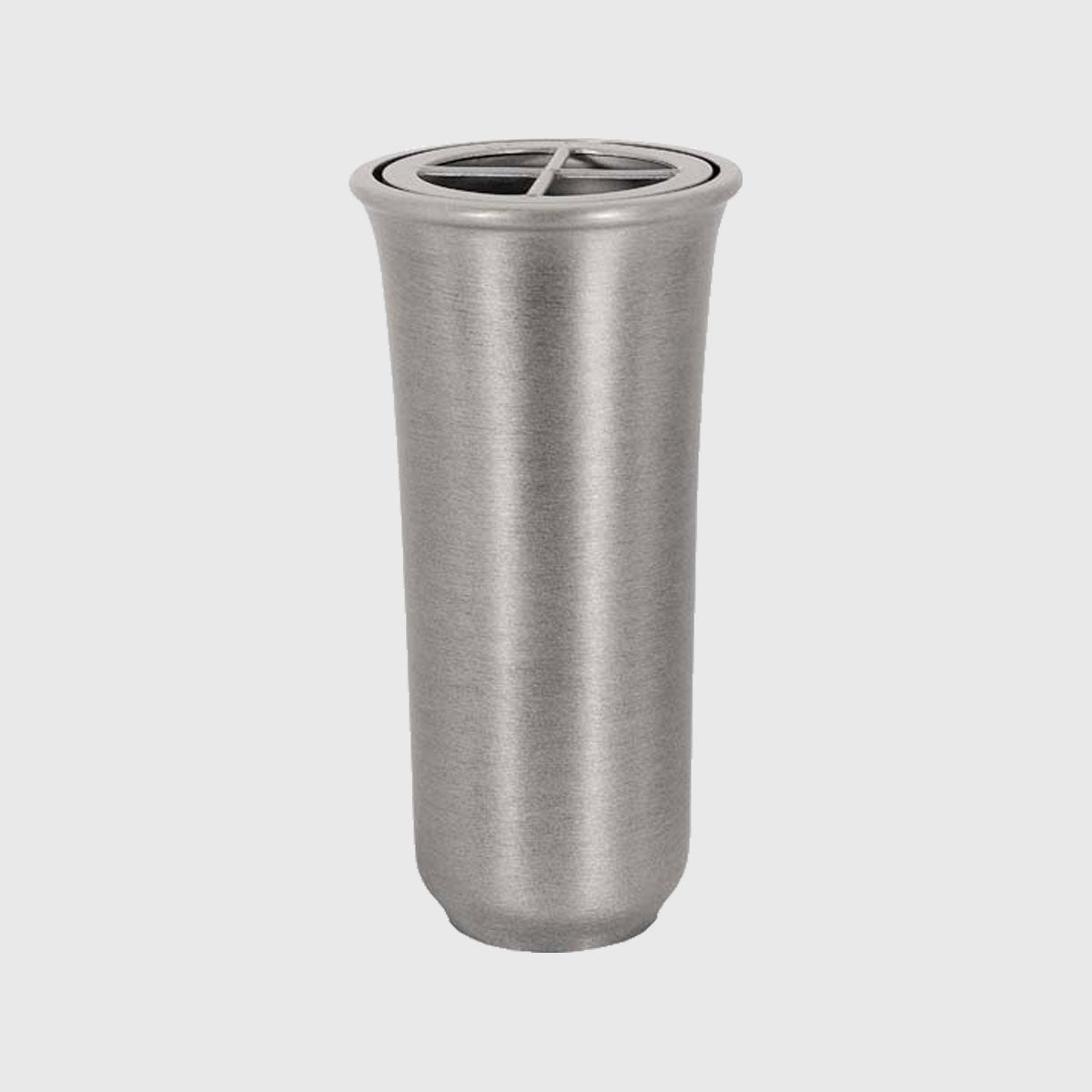 Grabvase W/431 aus Aluminium mit Einsatz für frische Blumen – moderne wetterfeste Grabschmuck Vase