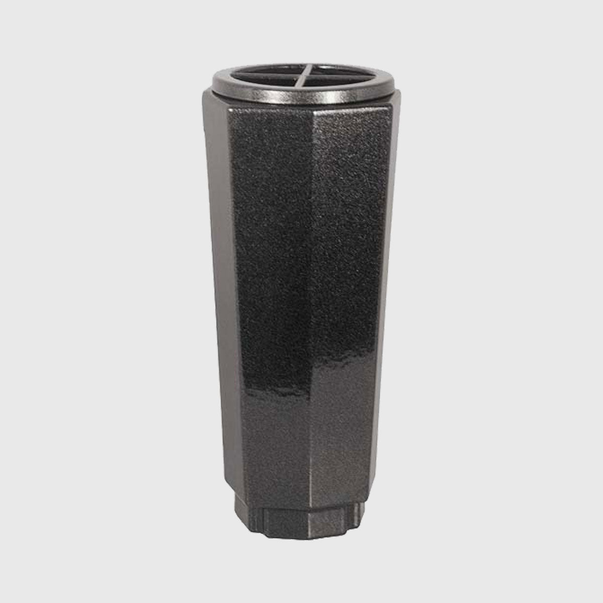 Laterne W/123 Brilliantschwarz – edle Grablampe für Grabschmuck Set