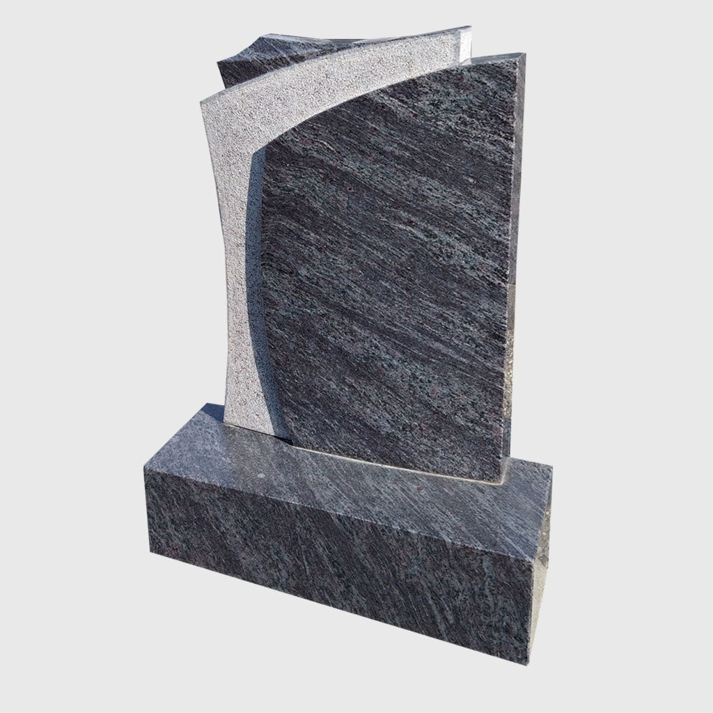 Urnengrabstein und Sockel aus Orion Blue Granit