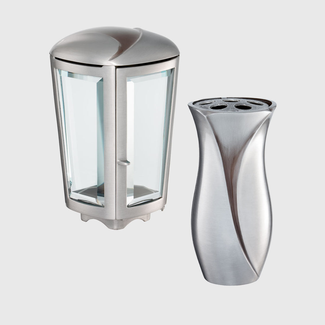 Laterne und Vase Set 2485.2 aus Aluminium