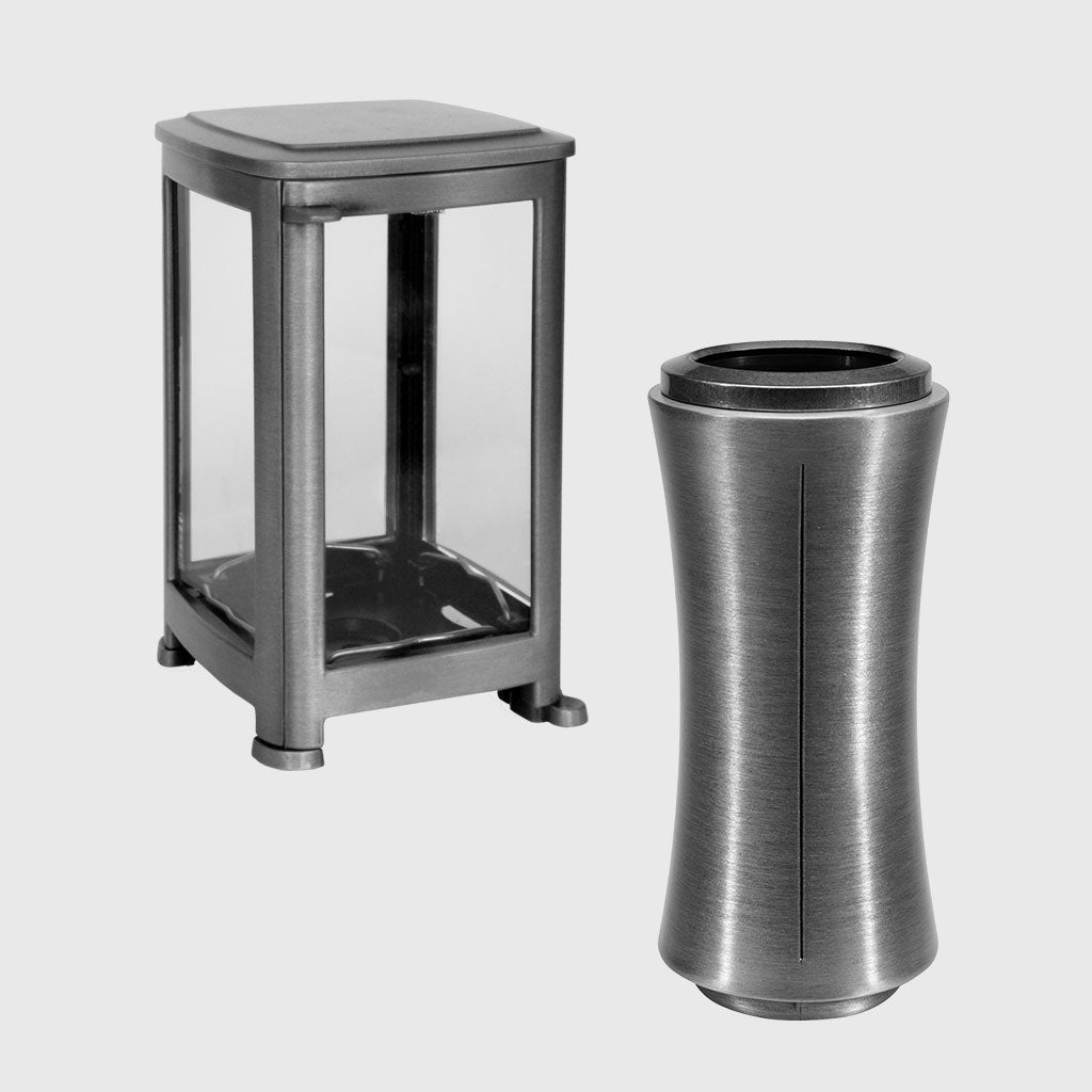 Urnen Laterne und Vase Set AL4545 aus Aluminium