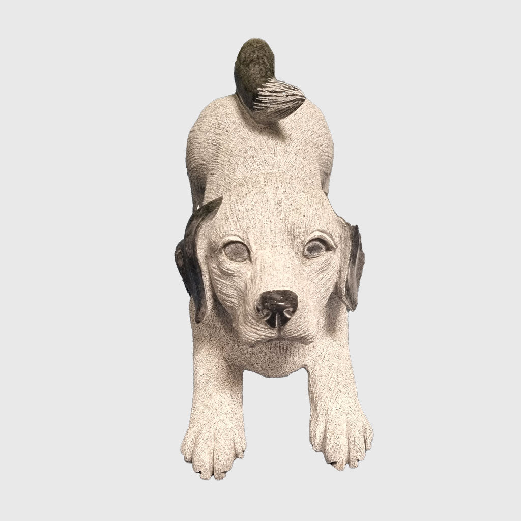 Hunde - Skulptur aus Orion Blue Granit