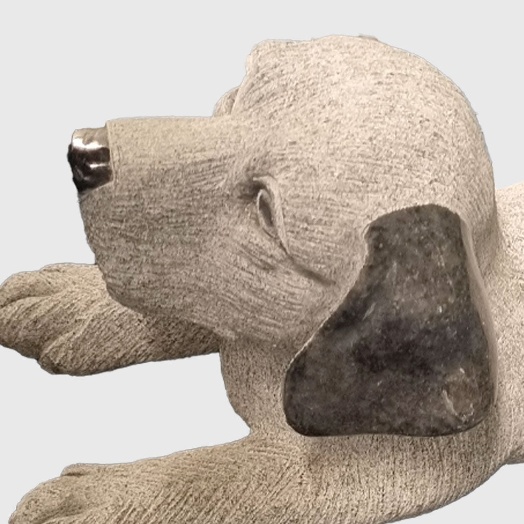 Hunde - Skulptur aus Orion Blue Granit