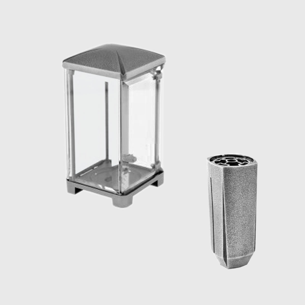 Laterne und Vase Set 2278 aus Aluminium