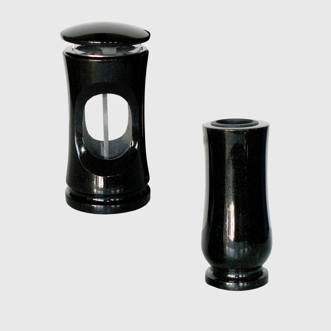 Blumenschale Premium Black Granit für Grabschmuck