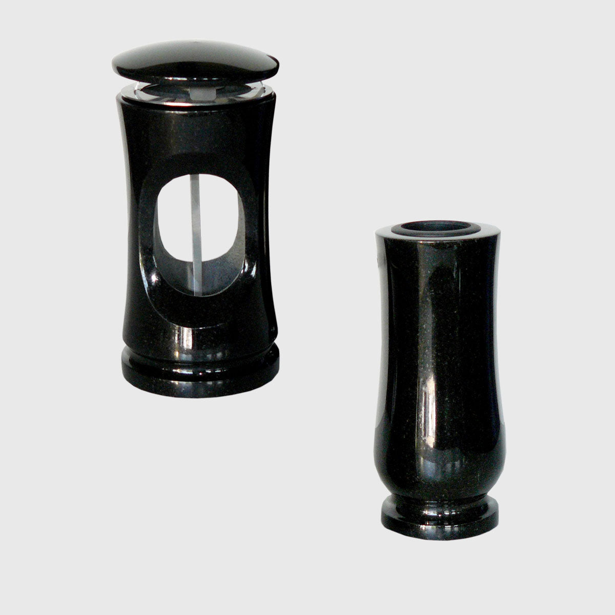Blumenschale Premium Black Granit für Grabschmuck