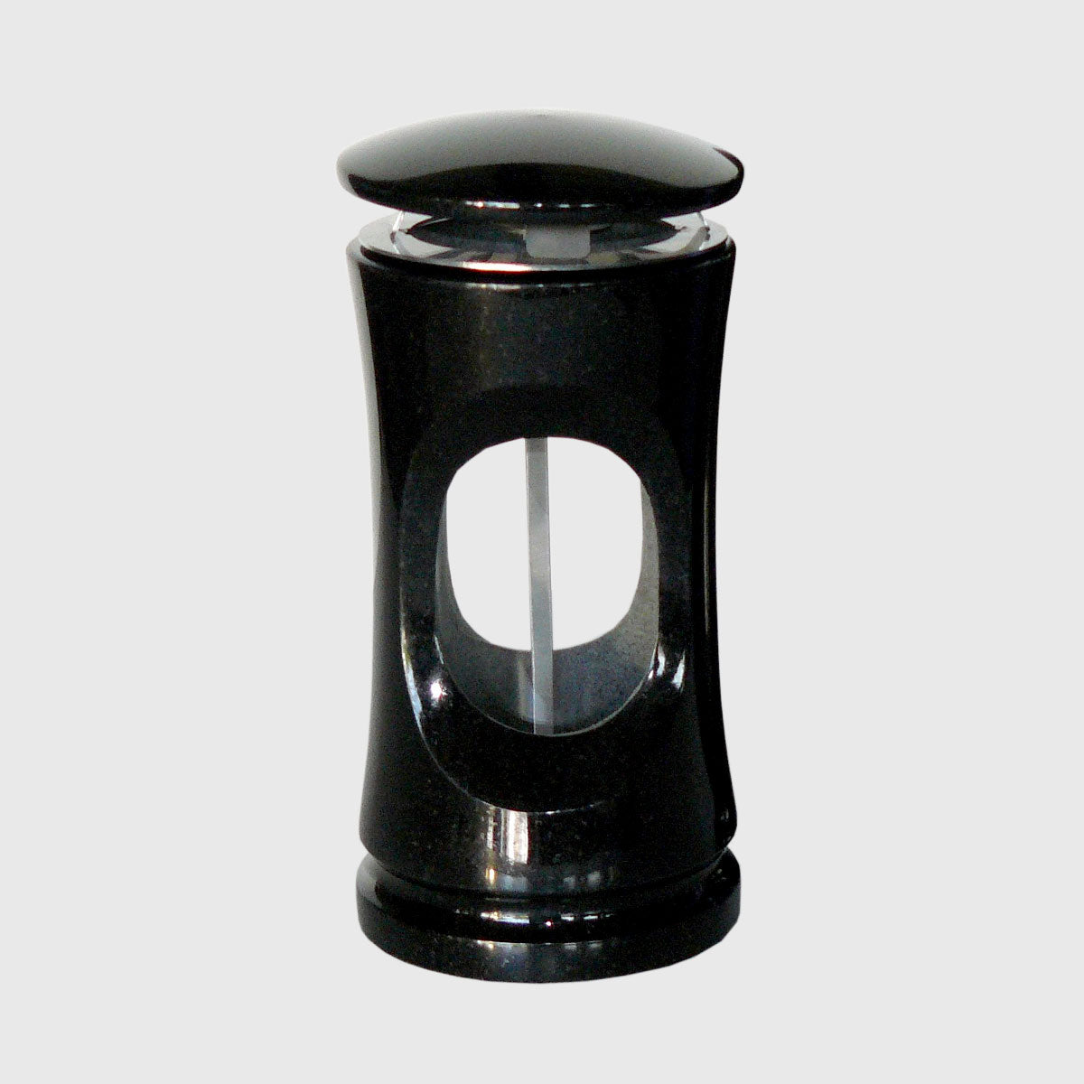 Vase aus Premium Black Granit – Grabschmuck