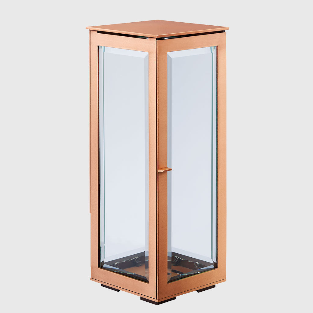 Grablaterne W1001.1 aus Bronze, 40 cm, für große Kerzen, Tipp Kombination mit Vase W1100.1 – Stone Lounge