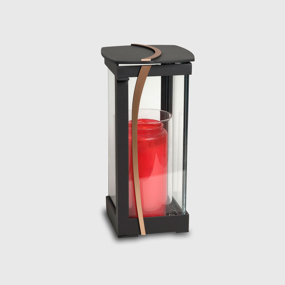 Bronze Grablaterne BL911 mit geschwungenem Bronzeelement