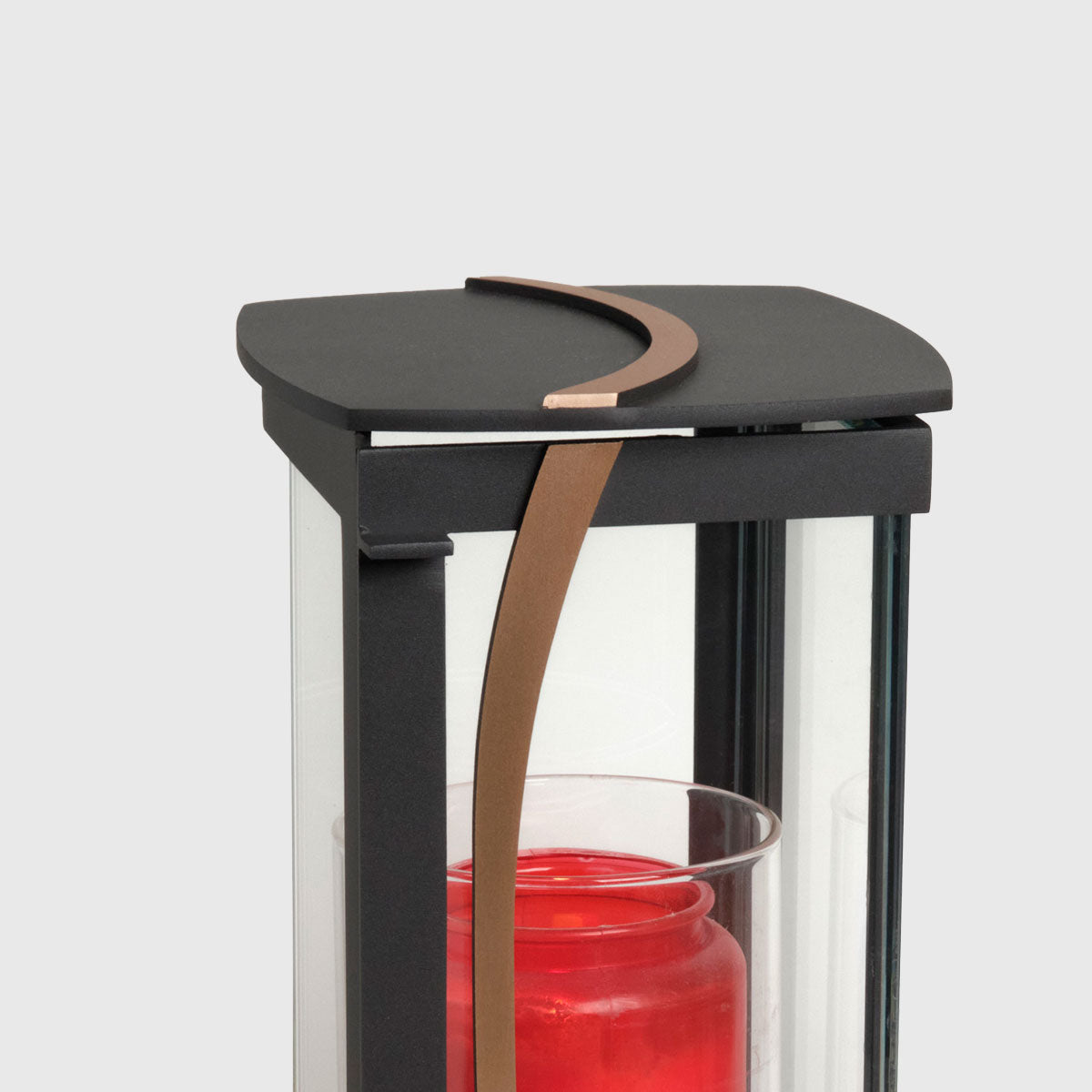 Bronze Grablaterne BL911 mit geschwungenem Bronzeelement