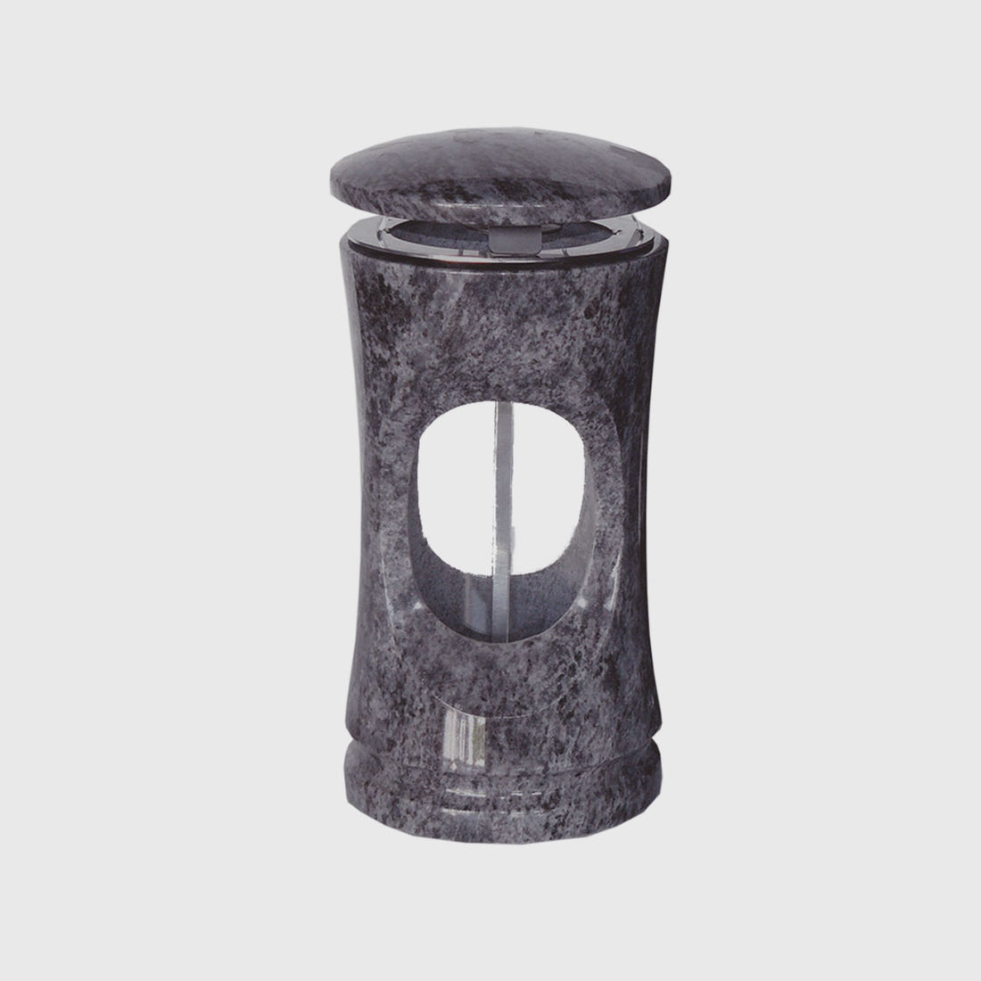 Grablaterne aus Orion Blue Granit, wetterfest &amp; pflegeleicht, Tipp Kombination mit Vase &amp; Schale – Stone Lounge