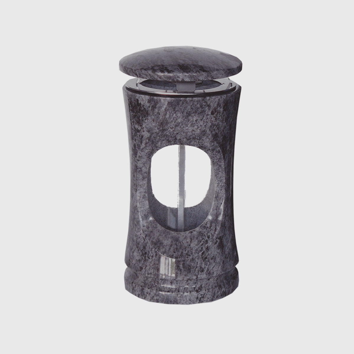 Grablaterne aus Orion Blue Granit, wetterfest &amp; pflegeleicht, Tipp Kombination mit Vase &amp; Schale – Stone Lounge