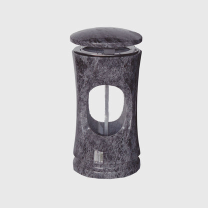 Grablaterne aus Orion Blue Granit, wetterfest &amp; pflegeleicht, Tipp Kombination mit Vase &amp; Schale – Stone Lounge