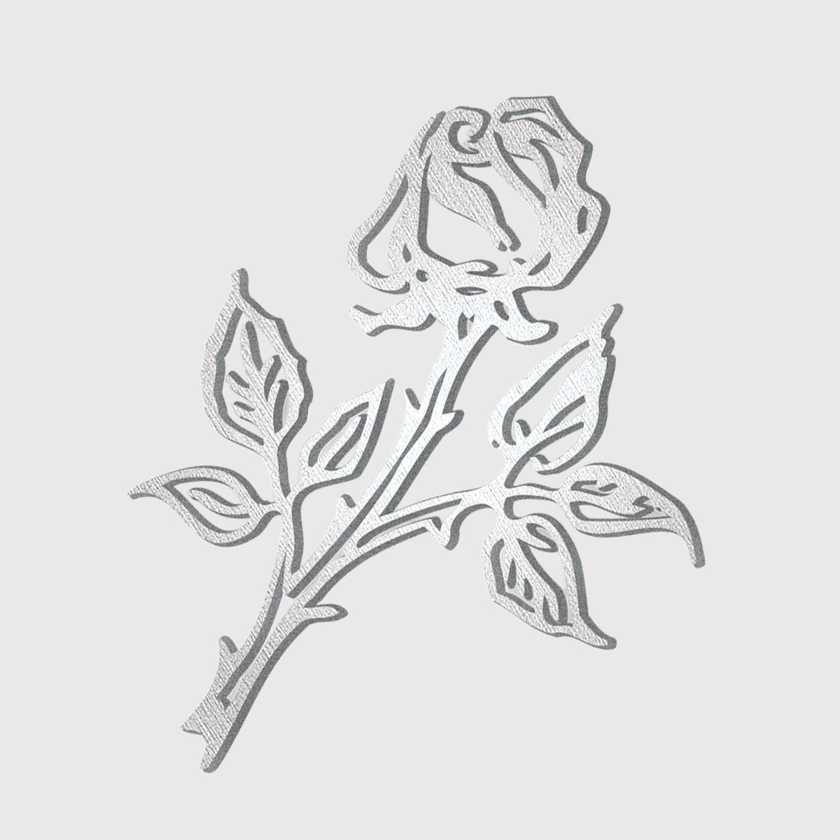Rose Grabornament Bronze oder Edelstahl für Grabstein Grabdekoration