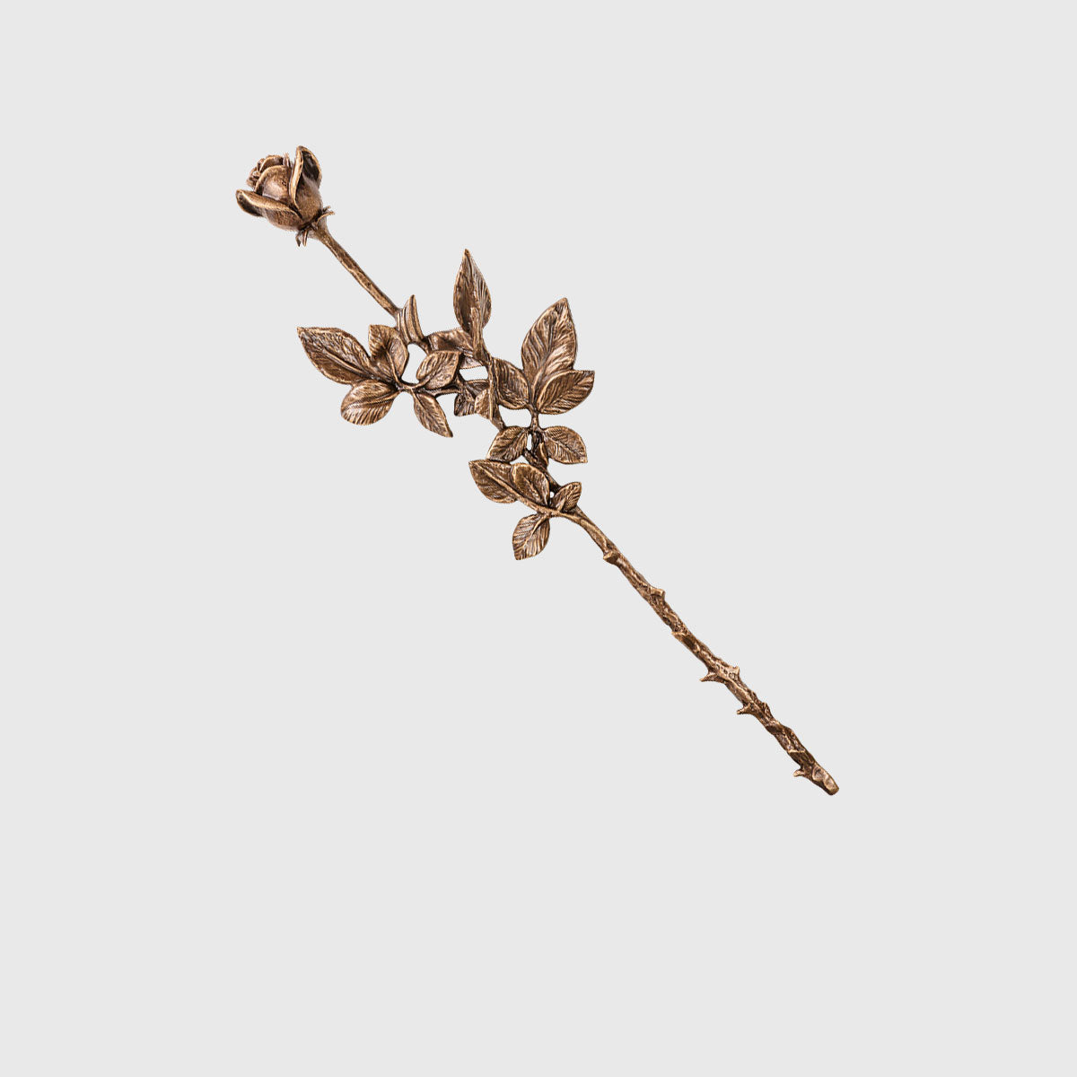 Bronze Rose 69 cm plastisch gearbeitet für Grabstein