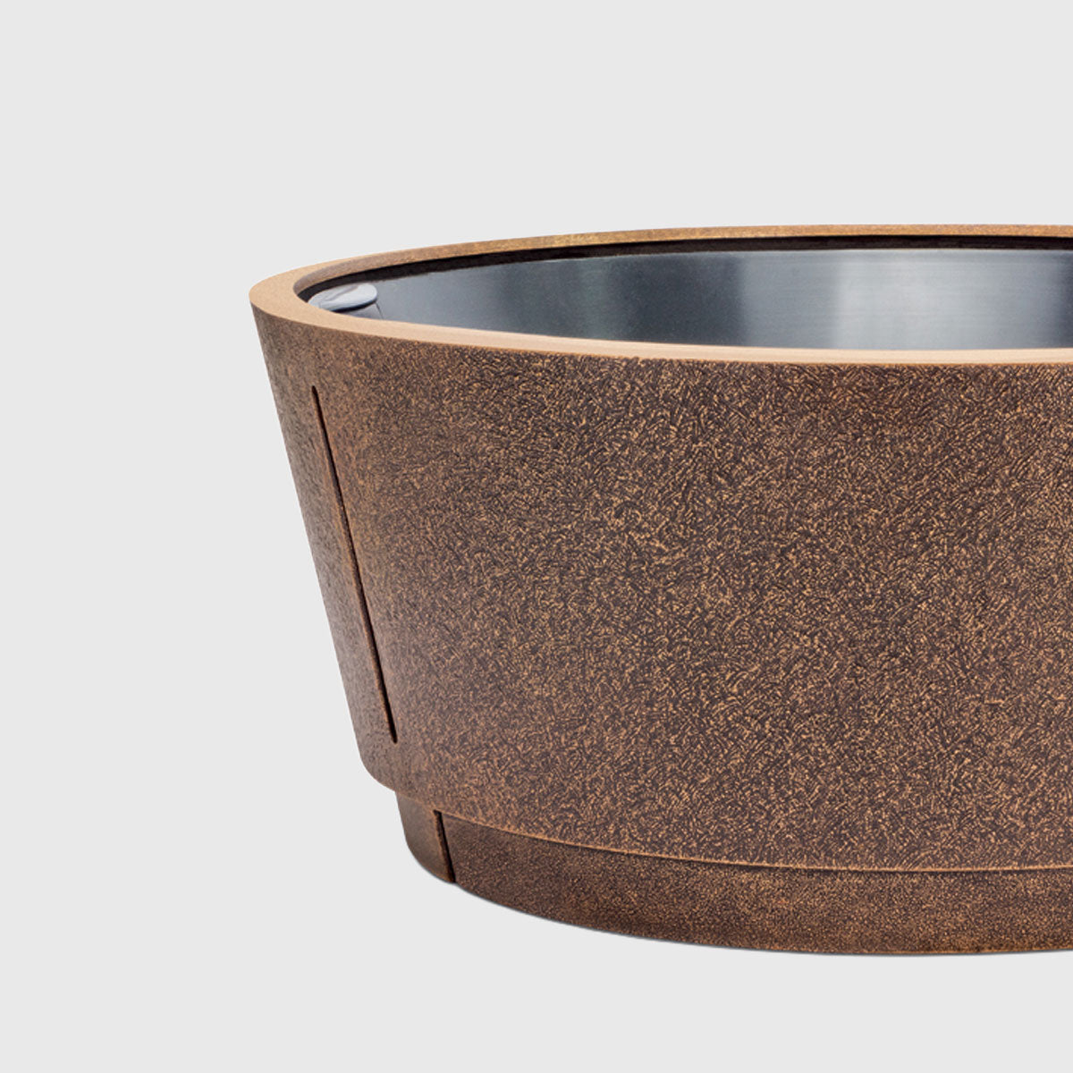 Bronzeschale für Grabgestaltung mit 41 cm Durchmesser und 18 cm Höhe in warmer Bronzeoptik.