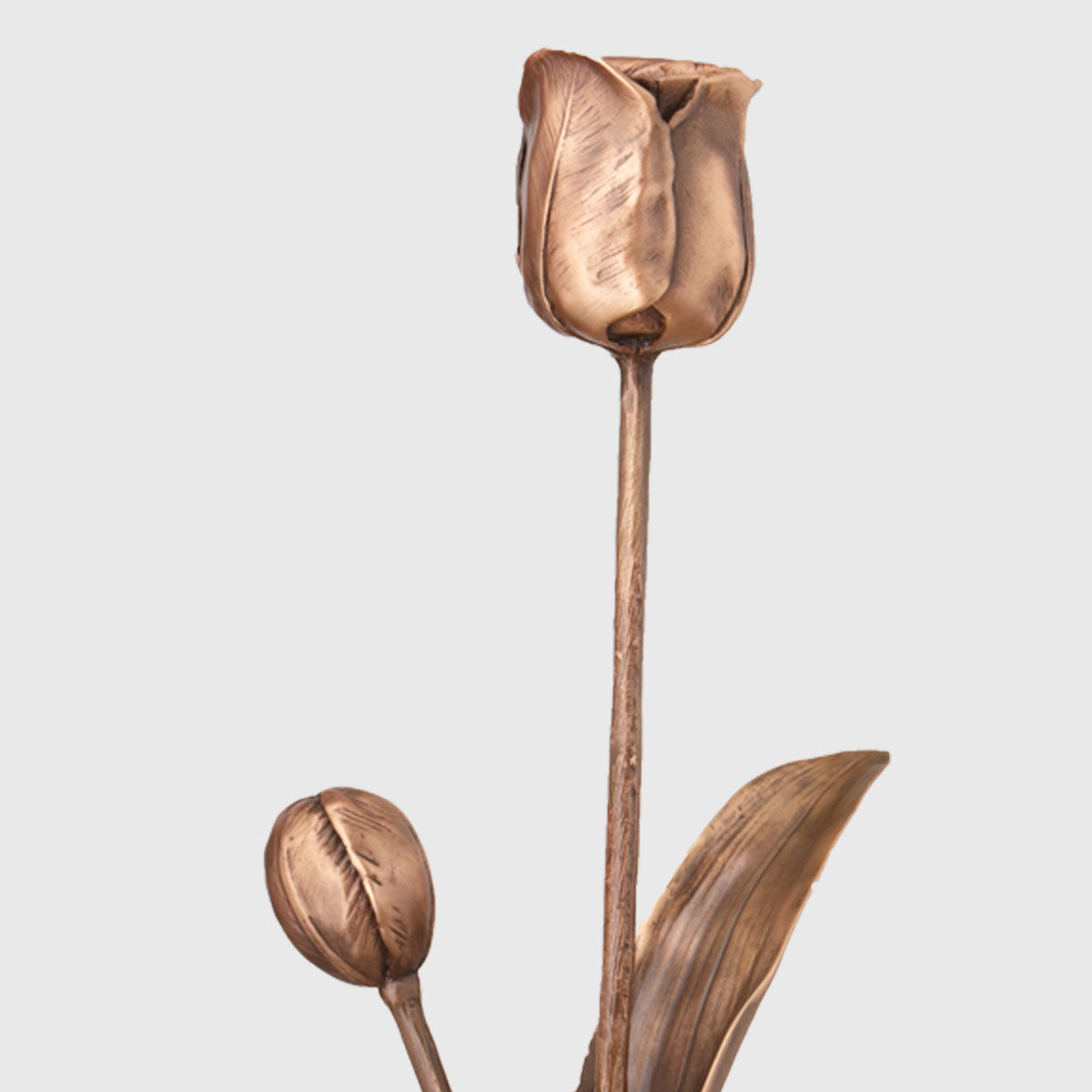 Tulpe Grabornament Bronze 51 cm für Grabstein Grabdekoration