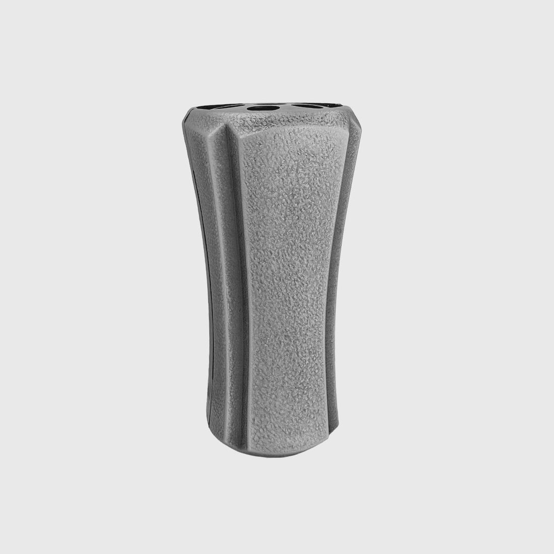 Silberfarbene Grabvase aus Aluminium, 26 cm hoch und 11 cm Durchmesser