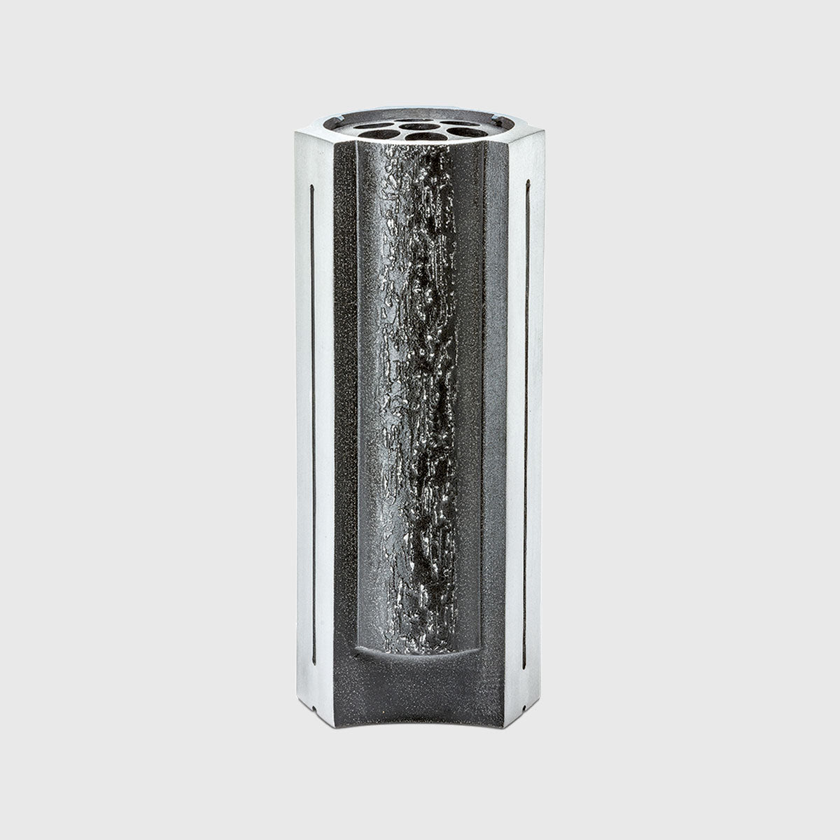 Grabvase Aluminium Modell 53132 Schwarz Silber – passend zur Laterne