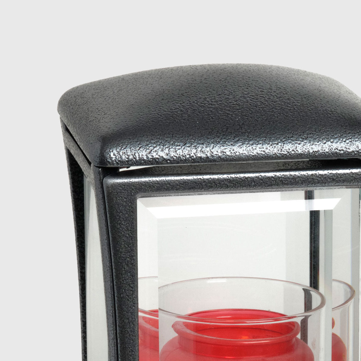 Moderne Grablaterne BL146G in Anthrazit Grau mit Glasflächen für stilvolle Grabanlagen