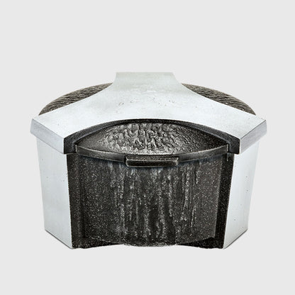 Weihwasserkessel Aluminium Schwarz/Silber für Grabgestaltung