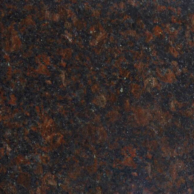 Moderner Grabstein aus Tan Brown Granit mit plastischem Rosenornament