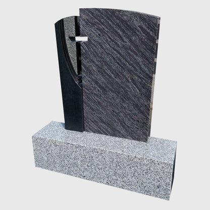 Grabstein aus Orion Blue- und Premium Black Granit