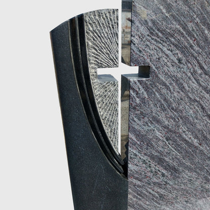 Grabstein aus Orion Blue- und Premium Black Granit