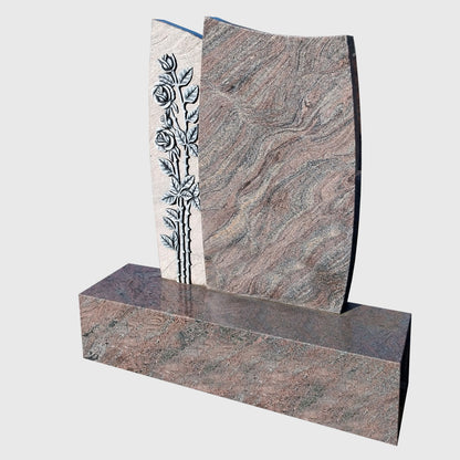 Grabstein und Sockel aus Paradiso Granit