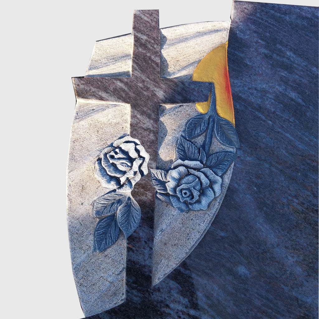 Grabstein aus Orion Blue Granit
