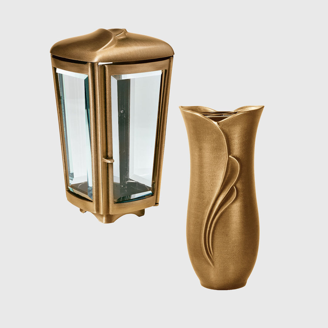 Laterne und Vase Set BL2030 aus Bronze