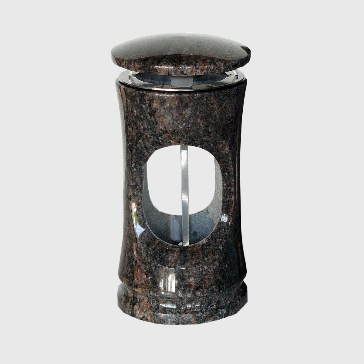 Grablaterne aus Aurora Granit, wetterfest &amp; pflegeleicht, Tipp Kombination mit Vase &amp; Schale – Stone Lounge