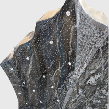 Grabstein und Sockel aus Paradiso Silver Granit