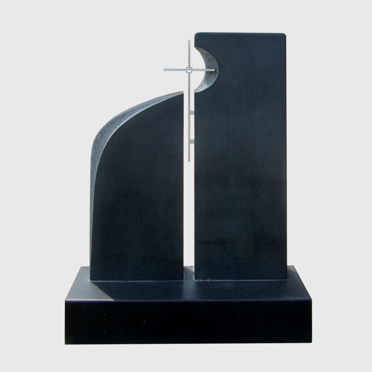 Grabstein und Sockel aus Indisch Black Granit