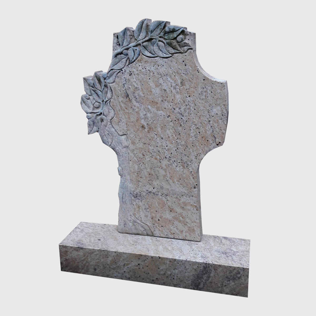 Grabstein und Sockel aus Kashmir Gold Granit