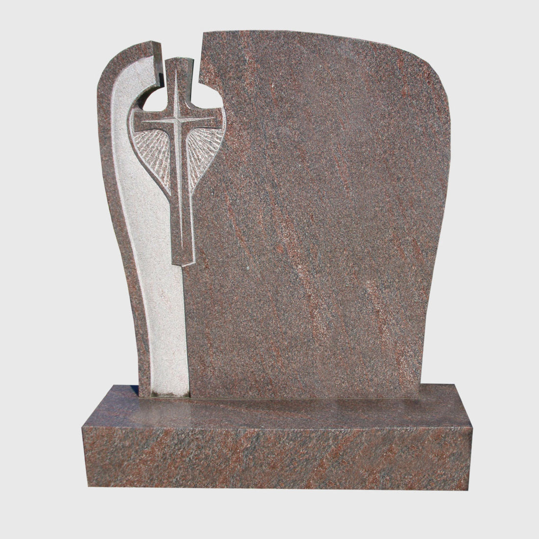 Grabstein und Sockel aus Lila Gerais Granit