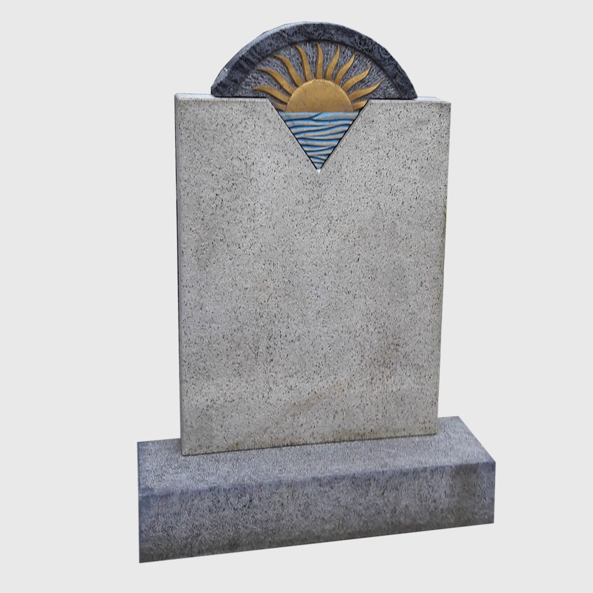 Grabstein und Sockel aus Goldregen- Orion Blue Granit