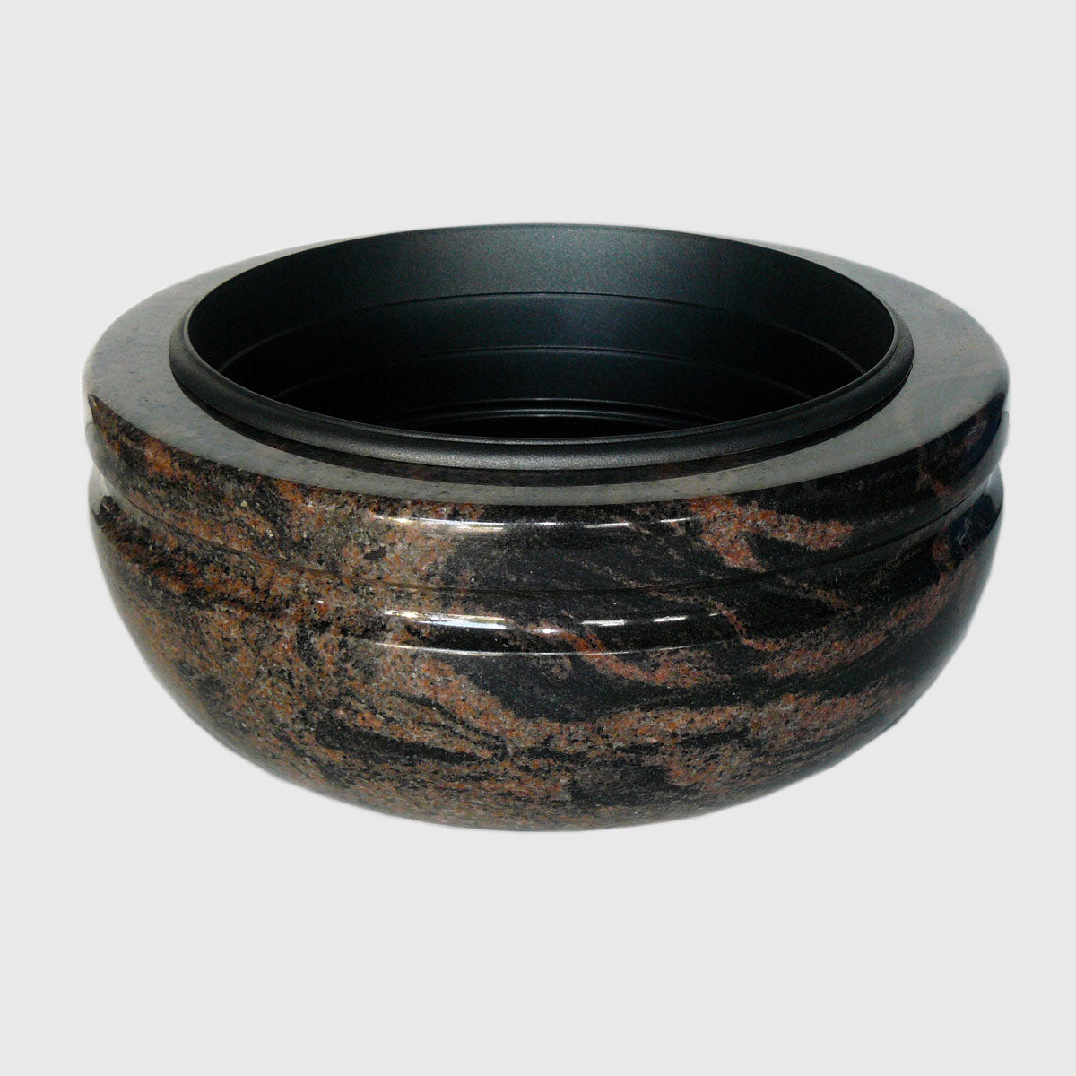 Pflanzschale Aurora Granit Ø 43 cm, Höhe 18 cm, wetterfest &amp; pflegeleicht – Stone Lounge