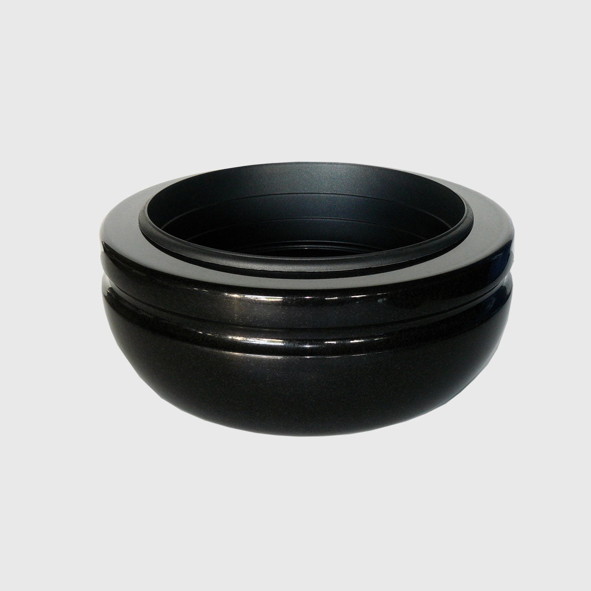 Schale aus Premium Black Granit – Grabschmuck